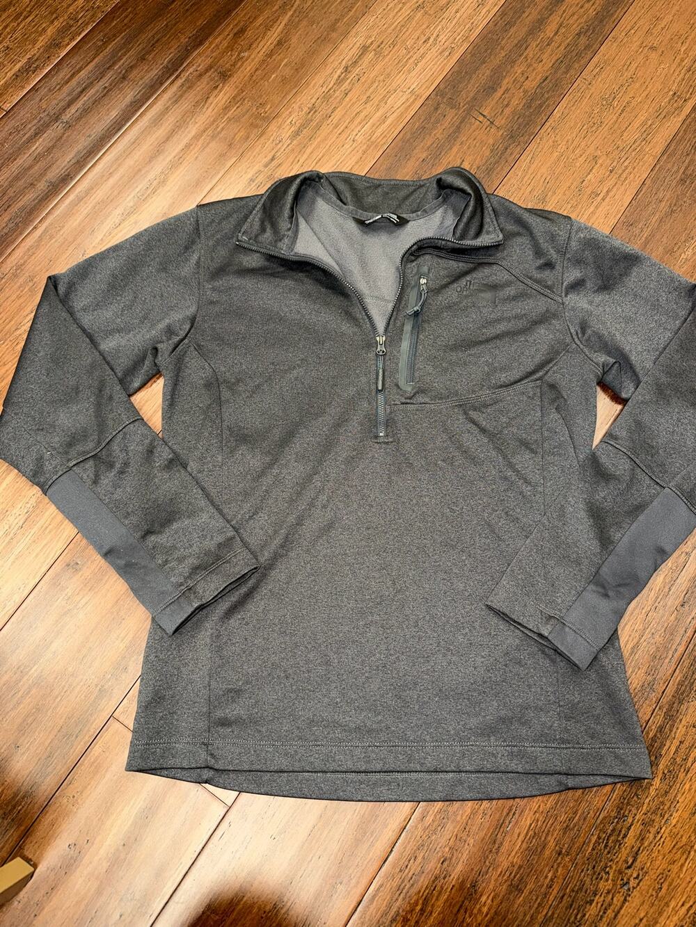 gray The North Face Men's Canyonlands 1/2 Zip Fleece Pullover Small
